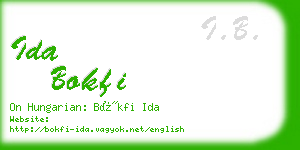 ida bokfi business card